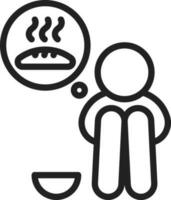 Hunger icon vector image.