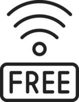 Free Wifi icon vector image.