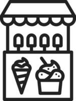 Ice Cream Stall icon vector image.