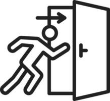 Fire Exit icon vector image.