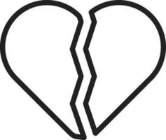 Broken Heart icon vector image.