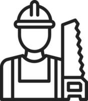 Carpenter icon vector image.