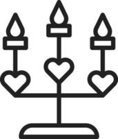 candelabro icono vector imagen.