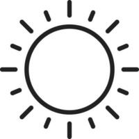Sun icon vector image.