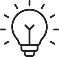 Lightbulb icon vector image.