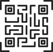 qr código icono vector imagen.