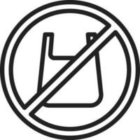 No Plastic Bags icon vector image.