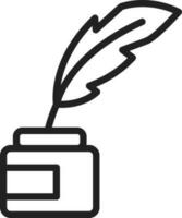 Quill icon vector image.