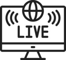 Live icon vector image.