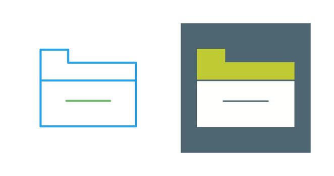 icono de vector de carpeta