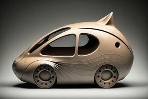 Car shaped like a cat illustration photo