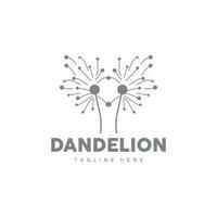 Dandelion Logo, Vector Plant Dandelion flower, Design Icon Template