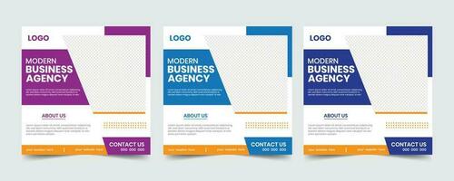 Abstract business marketing print square banner template vector