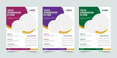 New kids admission online advertising flier and leaflet design vector