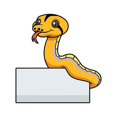 Cute purple golden child cartoon with blank sign
