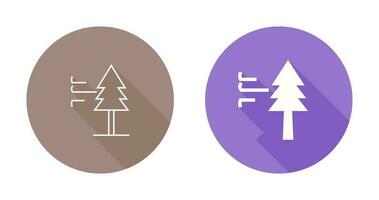 Tree with Wind Vector Icon