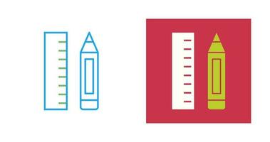 Pencil and Ruler Vector Icon