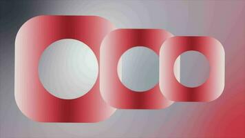 Red and black Gradient color rotating square background video