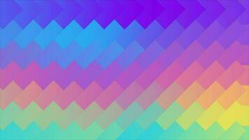 Rainbow color diagonal rectangular box pattern background video