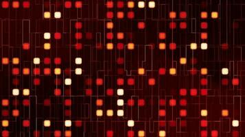 3D abstract digital technology red animation on red background. video