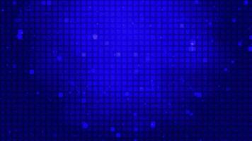 3d abstrakt Digital Technologie animiert Blau Licht Partikel auf Blau Gradient Hintergrund. video