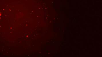 3D abstract digital technology animated red light particles on red gradient background. video