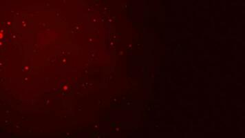 3D abstract digital technology animated red light particles on red gradient background. video