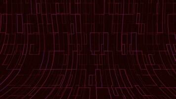 3D abstract digital technology pink red animation on red background. video