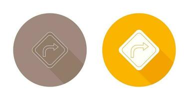 Right Turn Vector Icon