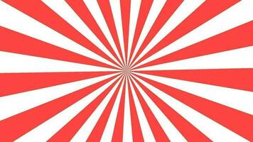 Red Rays lines rotating animation radial background video