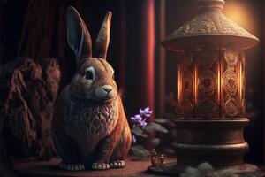 year of the rabbit 2023 hare chines oroscope illustration photo