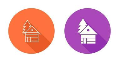 Wood Cabin Vector Icon