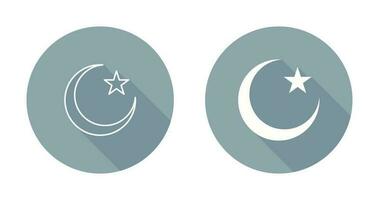 Moon and Star Vector Icon