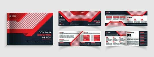 Landscape corporate brochure template design vector