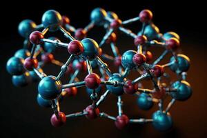 molecular structure 3d model Molecules and molecular crystal lattices illustration photo