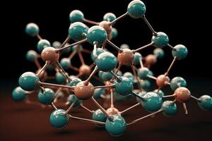 molecular structure 3d model Molecules and molecular crystal lattices illustration photo