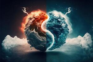 fighting against climate change abstract concept illustration photo