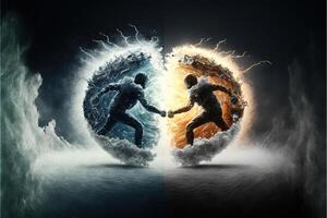 fighting against climate change abstract concept illustration photo