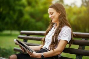 A woman in the park photo