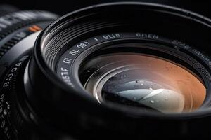 camera lens detail with reflection illustration photo