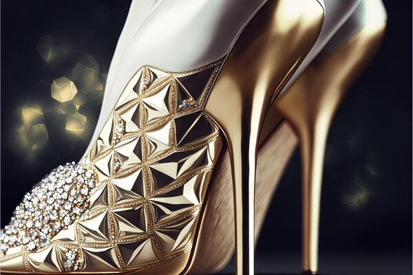 luxury gold and diamonds women shoes with high heels generative ai 23937814  Stock Photo at Vecteezy