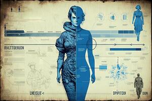 Different gender blueprint abstract concept illustration photo