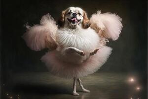 dog Ballerina dancer corps de ballet illustration photo