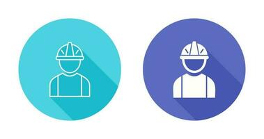 icono de vector de trabajador de construcción