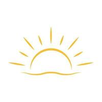 A half sun is setting downwards icon vector sunset concept for graphic design, logo, web site, social media, mobile app, ui illustration