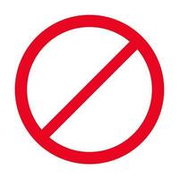 Red stop sign icon isolate on white background vector illustration.Dont do it