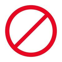 Red stop sign icon isolate on white background vector illustration.Dont do it