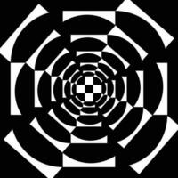abstract mind bending illusion black white pattern art. vector