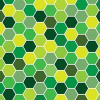 abstract simple geometric seamless green color hexagon pattern art. vector