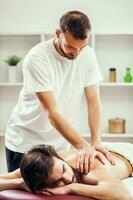 A man getting a massage photo